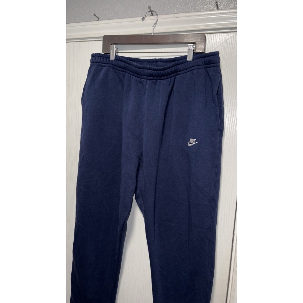 Nike Navy Blue Men's Sweatpants Drawstring Straight Leg Navy Tall XXXLarge - Picture 2 of 5